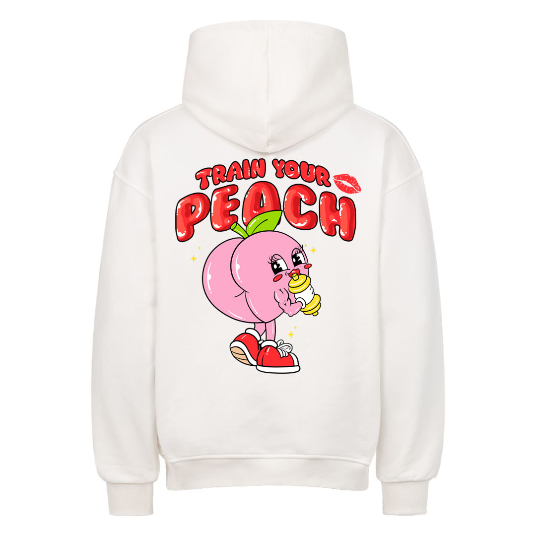 Tren din Peach Oversized (Backprint) hettegenser