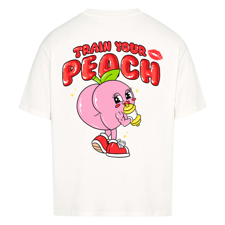 Train your Peach Oversized (Backprint) Shirt