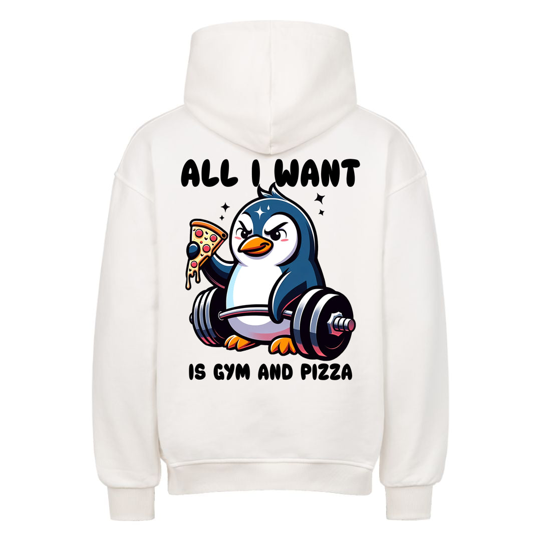 Pizza Penguine (Backprint) Oversized Hoodie