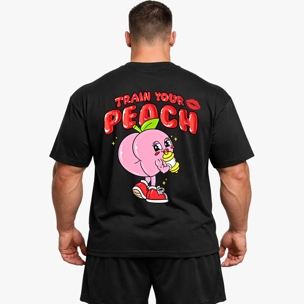 Tren din Peach Oversized (Backprint) skjorte